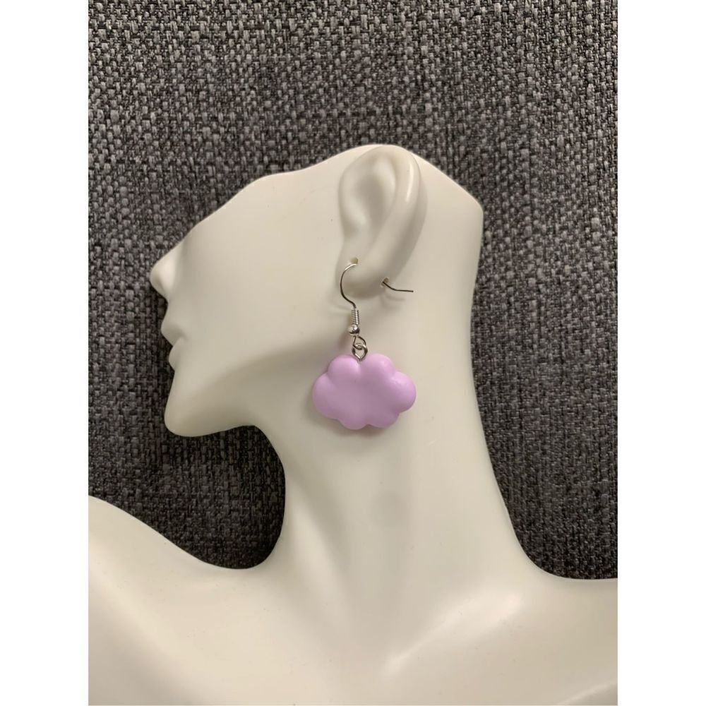 Purple Cloud Statement Earrings